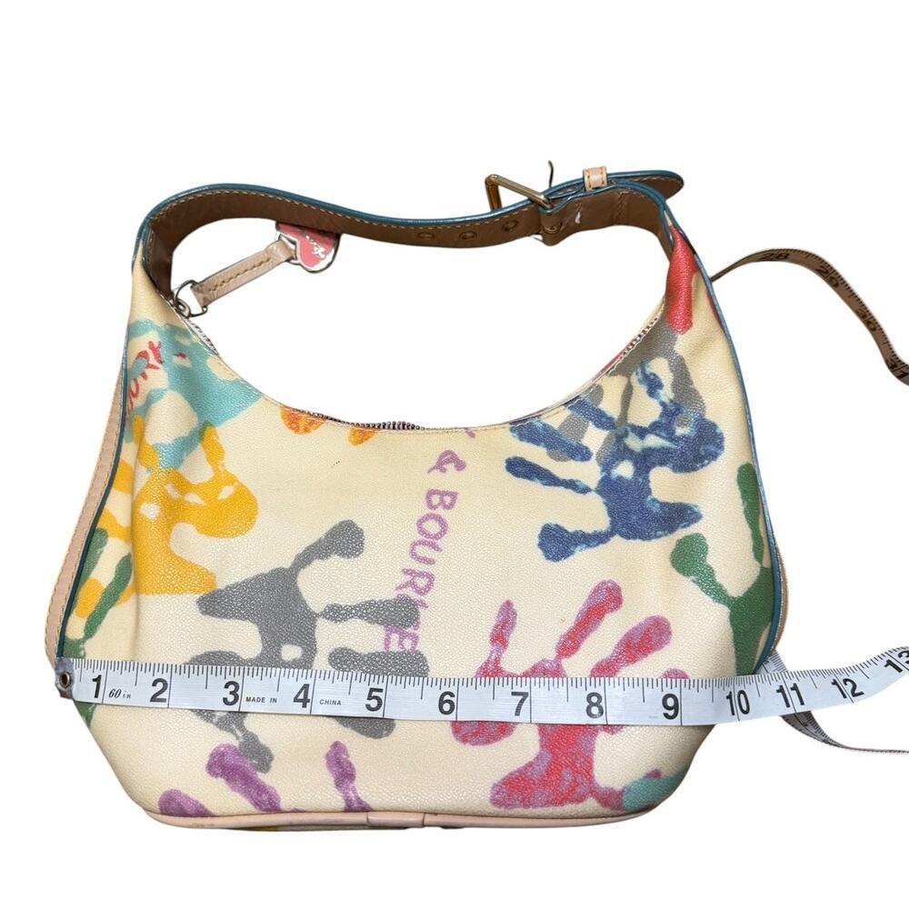 Vintage Y2K Dooney and Bourke Colorful Eclectic Handprint Mini Shoulder Bag - Picture 6 of 7